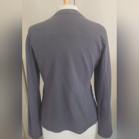 J50 Yest Jacket Womens Gray Cotton Stretch Full Zip Western Fringe Embroidered - Picture 12 of 12